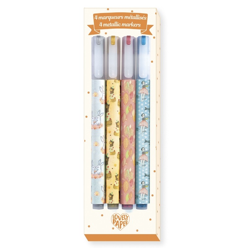 4 elodie metallic markers djeco lovely paper DD03745 1492769049 0