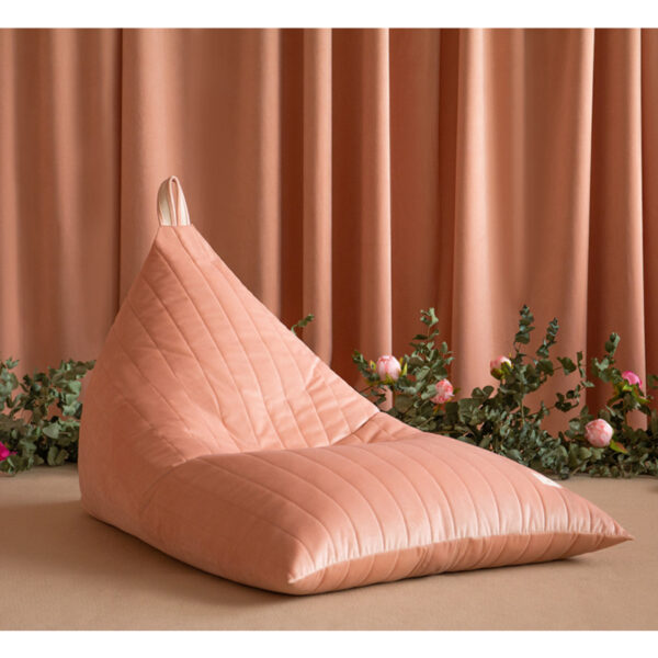 essaouira velvet beanbag pouf puf bloom pink mood nobodinoz 1