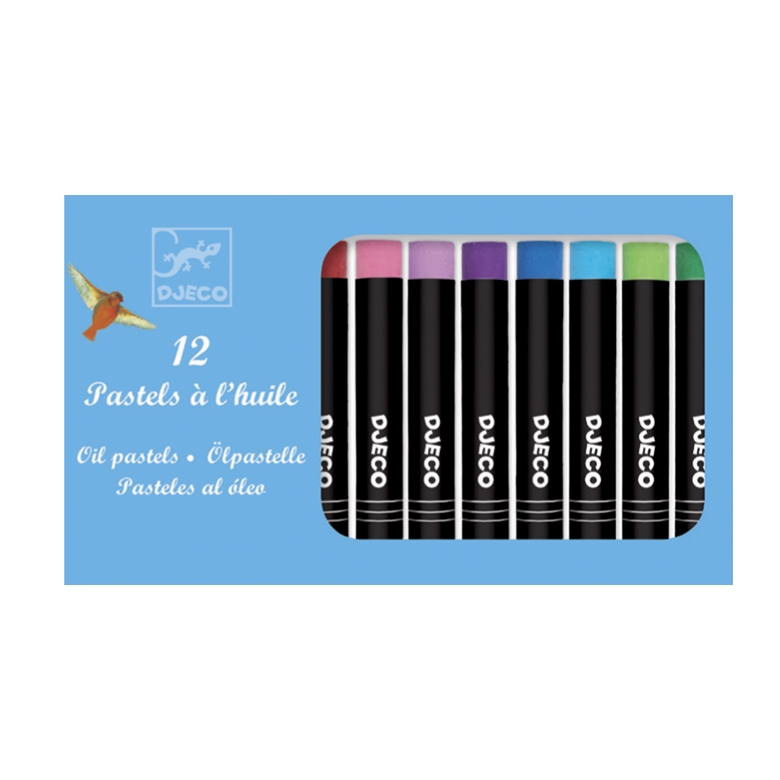 12 oil pastels classic colours djeco design by 9748 5747