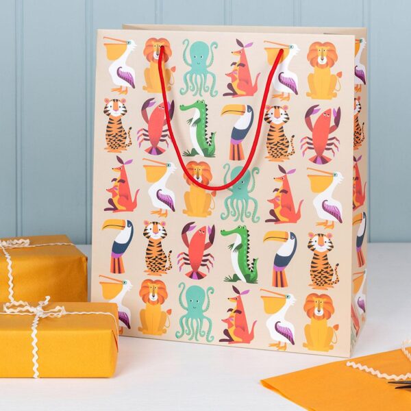 28985 large colourful creatures gift bag lifestyle
