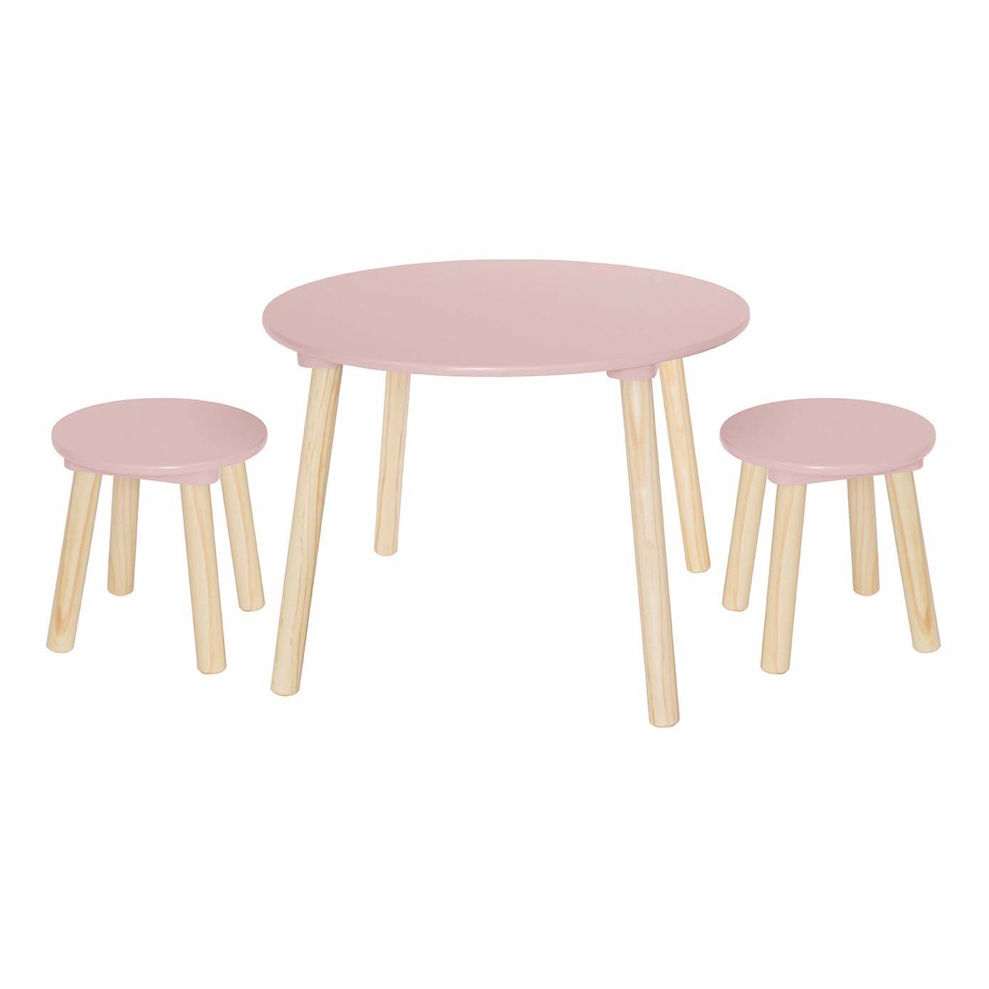 Asztal két székkel rózsaszín